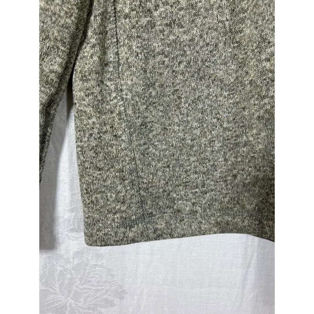 Eddie Bauer Sweatshirt Medium Gray 1/4 Zip Fleece Lined Sweater